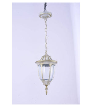 Lanterna Sospesa Da Soffitto Lampada Giardino Retrò Per Esterno Con Catena  Bianco       