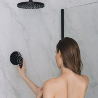 Miscelatore doccia da parete oceania ad incasso ottone colore nero opaco bagno *** confezione 1