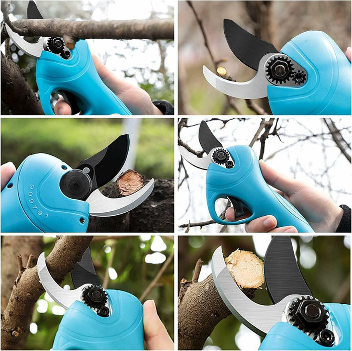 Forbice cesoia da potatura elettrica con doppia batteria 21V/48VF Troncarami 30 mm Giardinaggio Fai Da Te