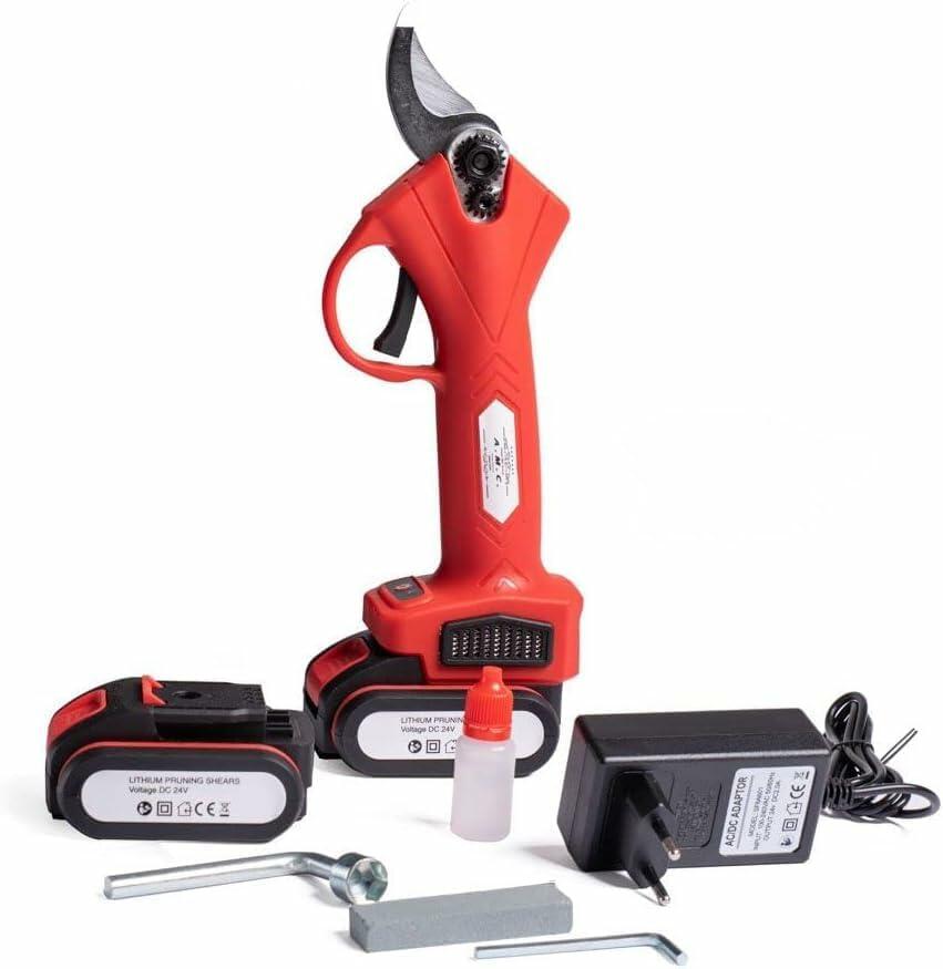 Forbice cesoia da potatura elettrica con doppia batteria 21V/48VF Troncarami 30 mm Giardinaggio Fai Da Te