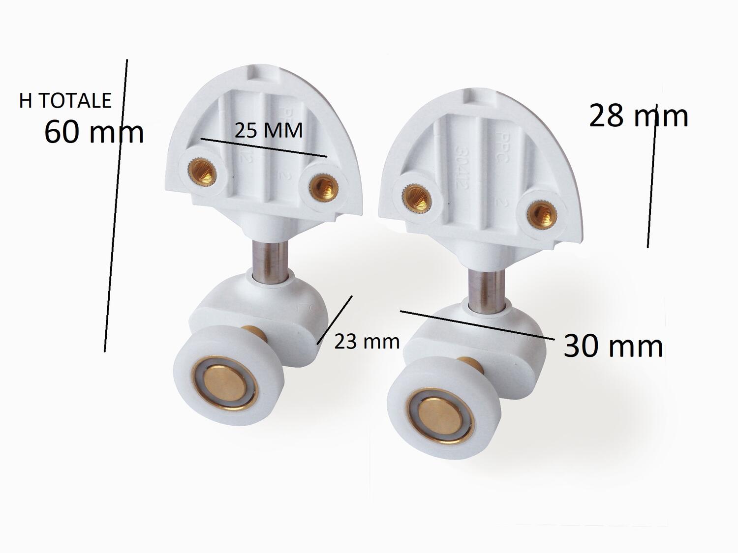 R800/02 Ricambio Carrelli Superiori Serie KING R  Kit 2 pz