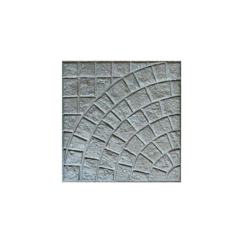 Lastra Base per Pavimento in Cemento Ventaglio Grigio 40x40 cm