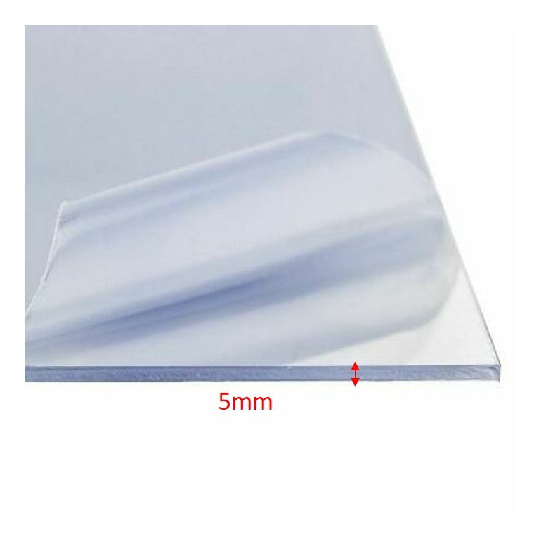 Lastra di policarbonato compatto 5 mm trasparente protetta contro i raggi UV 800 x 600 mm