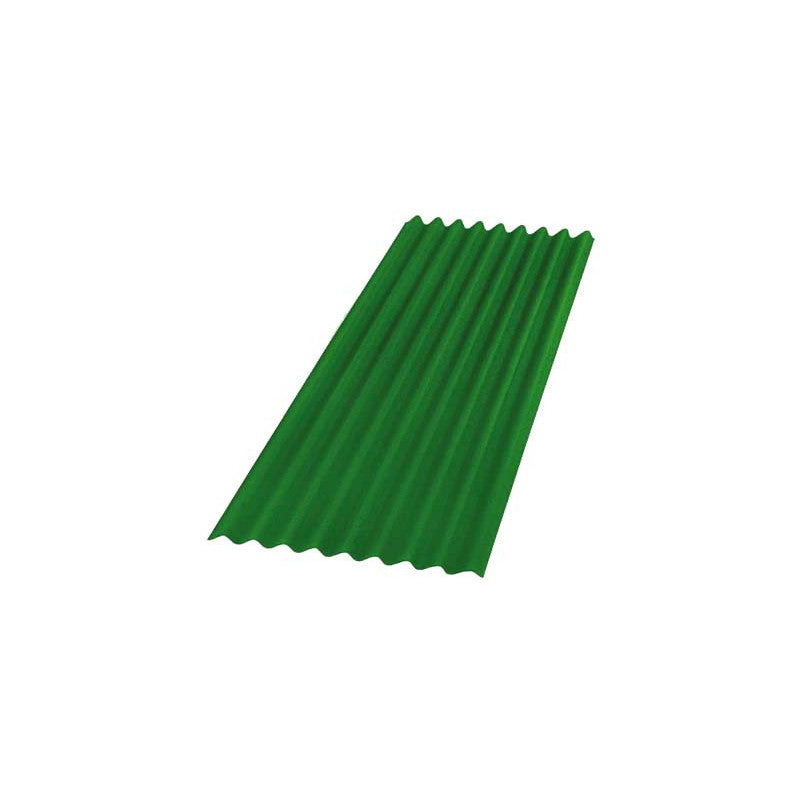 Lastra Ondulata in Fibra Bitumata per Tettoie e Coperture Easyline Verde 100x76 cm