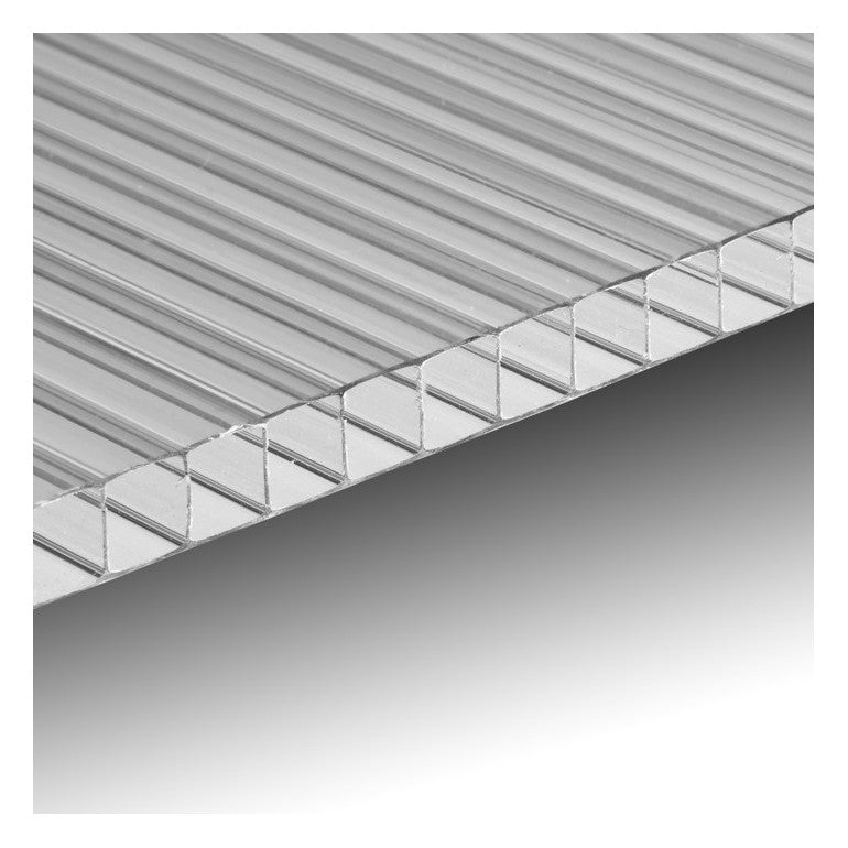 Lastra policarbonato alveolare spessore 6 mm 200 x 98 cm Trasparente 2 Lastre