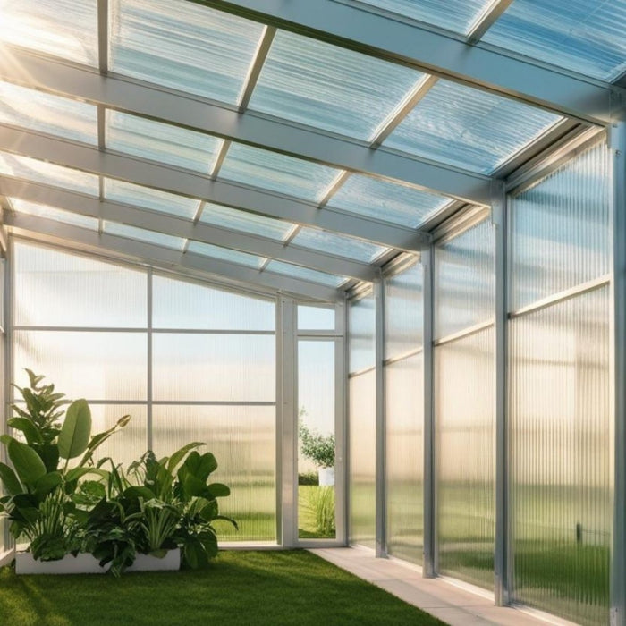 Lastra Policarbonato Alveolare Trasparente 1000x980x25mm