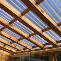 Lastra Policarbonato Corrugato Compatto Goffrato Sezione 76/18 Diamante 1045x2000 Spessore 2.5 mm