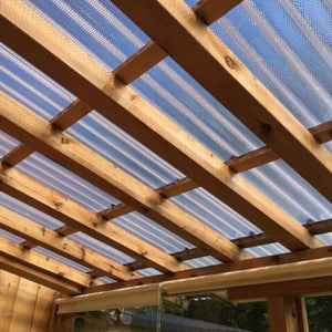 Lastra Policarbonato Corrugato Compatto Goffrato Sezione 76/18 Diamante 1045x2000 Spessore 2.5 mm