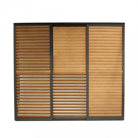 LATERALE SCORREVOLE CON LAMELLE PER LATO DA 3 M PERGOLA BIOCLIMATICA