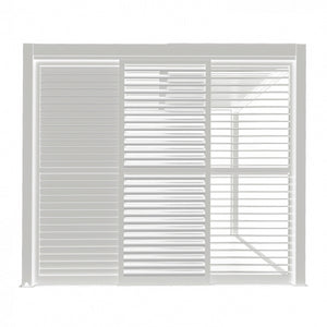 LATERALE SCORREVOLE CON LAMELLE PER LATO DA 3 M PERGOLA BIOCLIMATICA