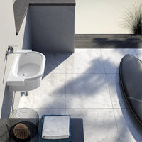 Lavabo a canale 90x45 modello Kenia in ceramica dappoggio o sospeso