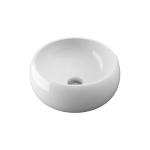 Lavabo da appoggio tondo 40x40x15,5 cm Bianco