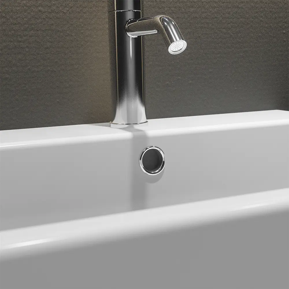 Lavabo da appoggio rettangolare con troppopieno 53x41x15 cm Bianco
