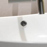 Lavabo da appoggio in ceramica ovale con troppopieno 58x38,5x19,5 cm 