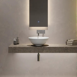 Lavabo da appoggio tondo 41x41x16 cm Bianco