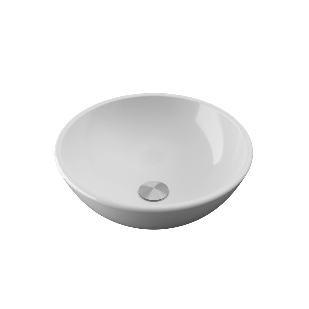 Lavabo da appoggio tondo 41x41x16 cm Bianco