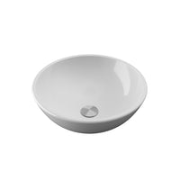 Lavabo da appoggio tondo 41x41x16 cm Bianco