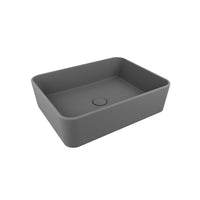 Lavabo da appoggio rettangolare 48x37x13,5 cm grigio | Caspio