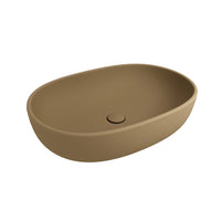 Lavabo da appoggio ovale 60x43x14,5cm tortora