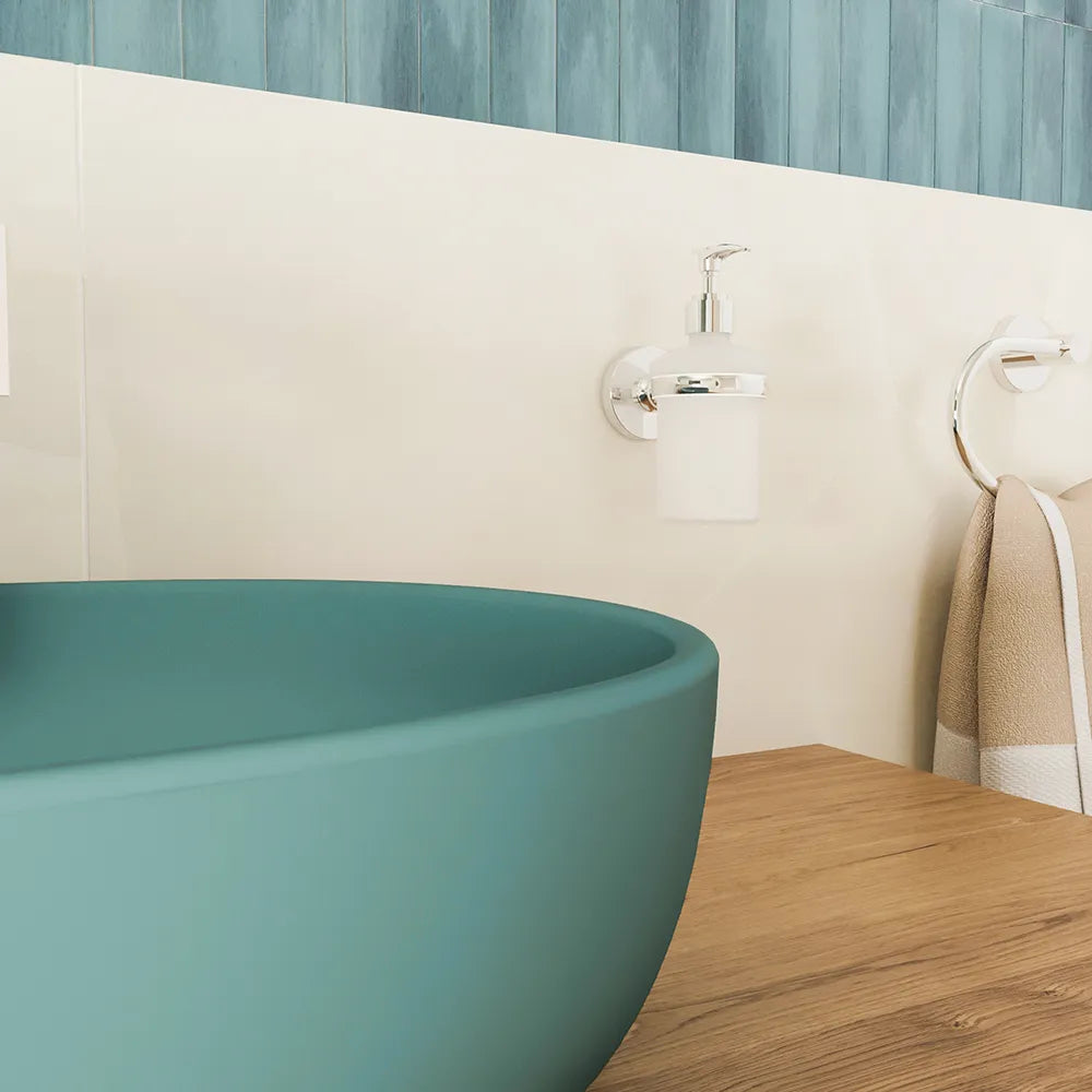 Lavabo da appoggio ovale 60x43x14,5 cm carta da zucchero