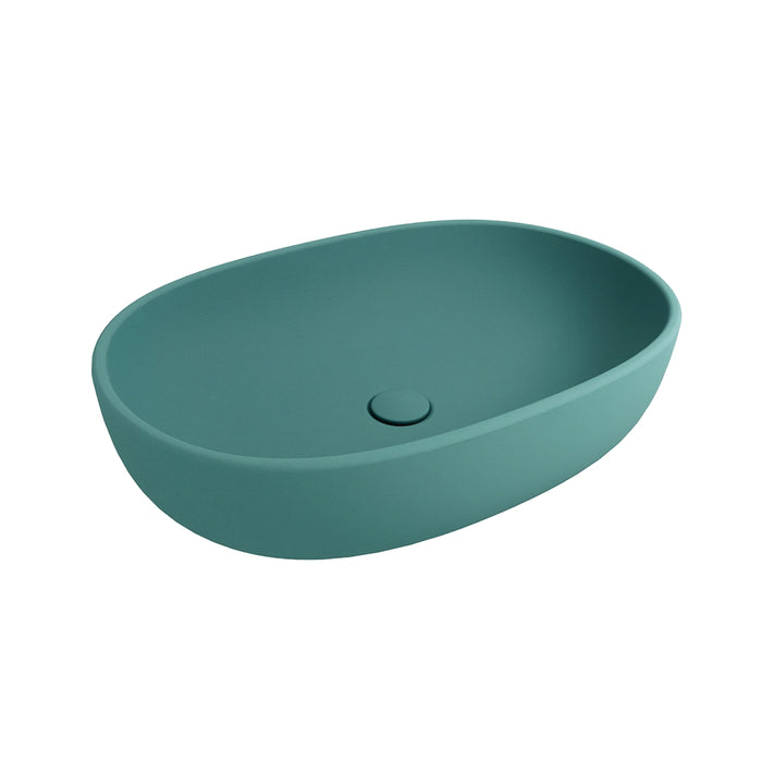 Lavabo da appoggio ovale 60x43x14,5 cm carta da zucchero