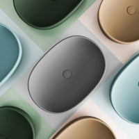 Lavabo da appoggio ovale 60x43x14,5 cm carta da zucchero