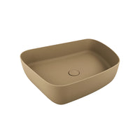 Lavabo da appoggio tondo 55,5x44x14 tortora | Persico