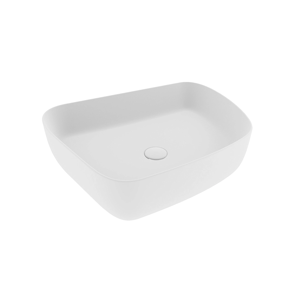Lavabo da appoggio tondo 55,5x44x14 bianco opaco | Persico