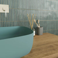 Lavabo da appoggio tondo 55,5x44x14 carta da zucchero | Persico