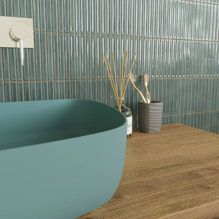 Lavabo da appoggio tondo 55,5x44x14 carta da zucchero | Persico