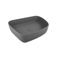 Lavabo da appoggio tondo 55,5x44x14 grigio | Persico