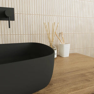 Lavabo da appoggio tondo 55,5x44x14 nero opaco | Persico