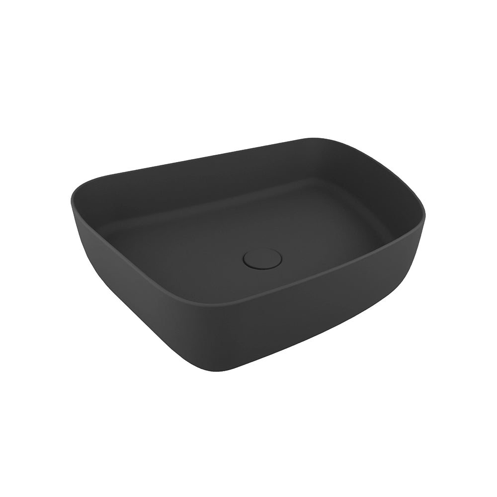 Lavabo da appoggio tondo 55,5x44x14 nero opaco | Persico