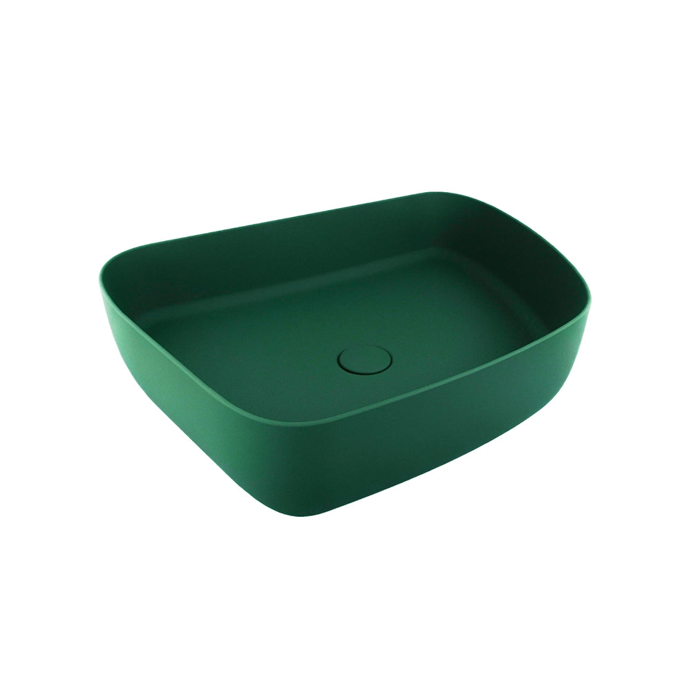 Lavabo da appoggio tondo 55,5x44x14 verde | Persico