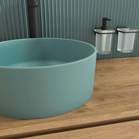 Lavabo da appoggio tondo 37,5x37,5x13,5 carta da zucchero | Tirreno