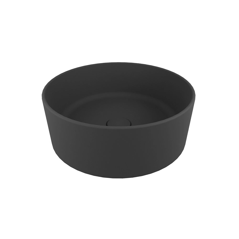 Lavabo da appoggio tondo 37,5x37,5x13,5 nero opaco | Tirreno