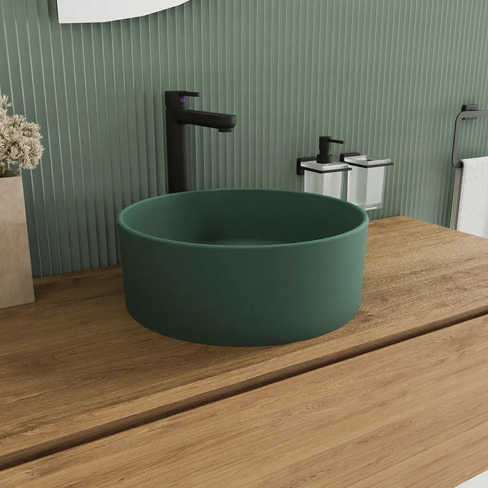 Lavabo da appoggio tondo 37,5x37,5x13,5 verde | Tirreno