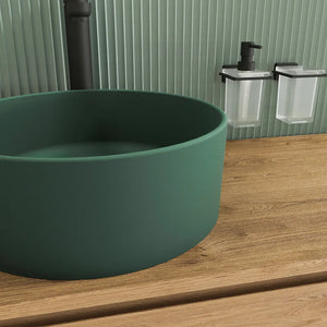 Lavabo da appoggio tondo 37,5x37,5x13,5 verde | Tirreno