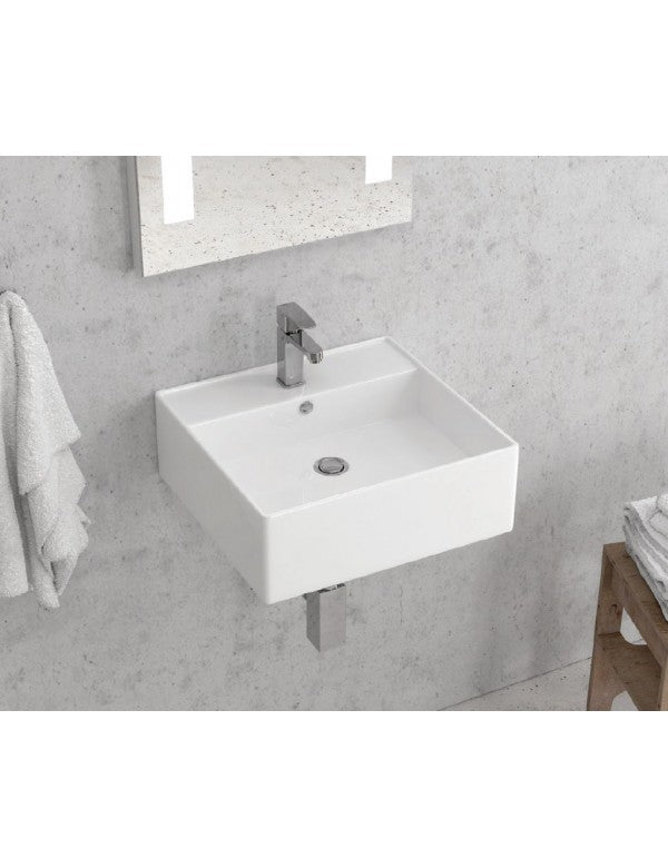 KELY lavabo quadrato sospeso 46,5x46,5x16 cm