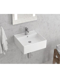 KELY lavabo quadrato sospeso 46,5x46,5x16 cm