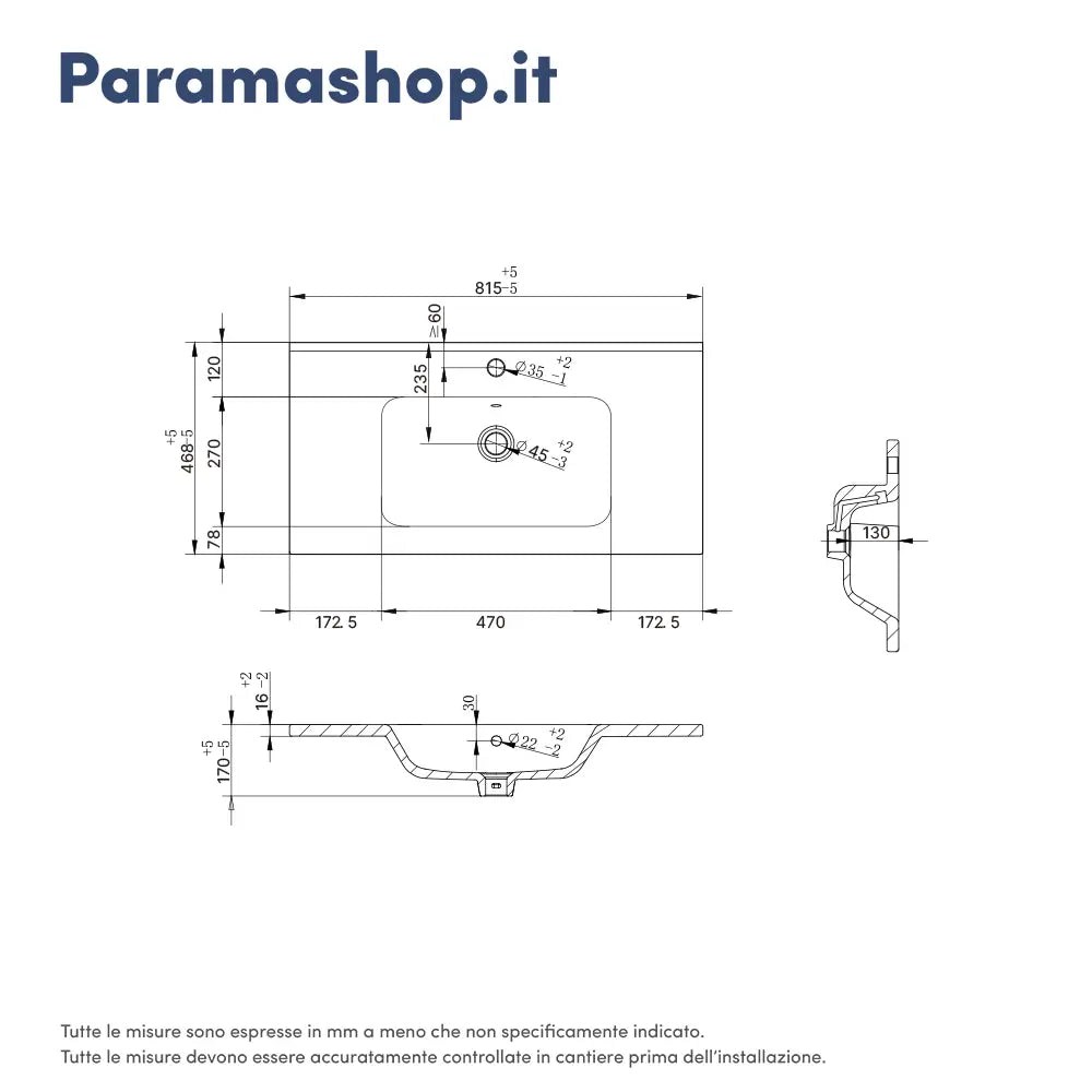 Mobile bagno sospeso 80 cm due cassetti grigio opaco con lavabo | Ardenne
