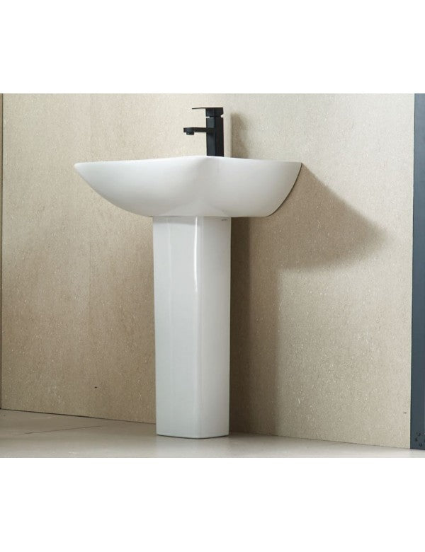 Lavabo a colonna AMPIFOLIS 56x45x85 cm in porcellana