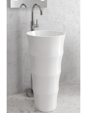 Lavabo totem LOUVRE 83x42x42 cm in porcellana
