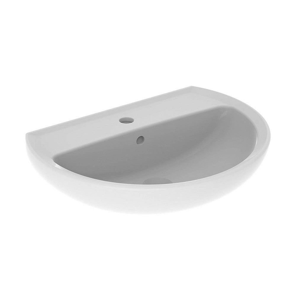 Lavabo con colonna 60 cm Geberit in ceramica lucida  Colibrì