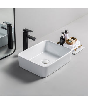Lavabo da appoggio in ceramica bianco lucido K58