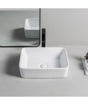 Lavabo da appoggio in ceramica bianco lucido K58