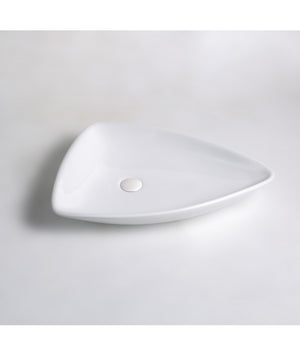 Lavabo da appoggio in ceramica bianco lucido K117