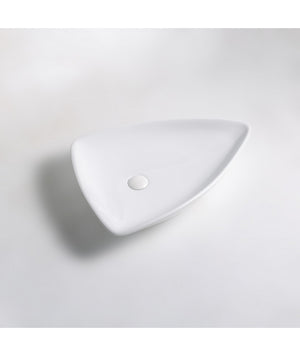 Lavabo da appoggio in ceramica bianco lucido K117