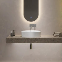Lavabo da appoggio ovale 51,5x41x14 cm Bianco