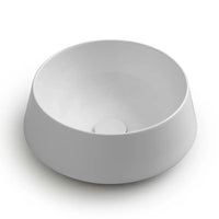 Lavabo da appoggio in ceramica bianco lucido tondo 42 cm  Aris